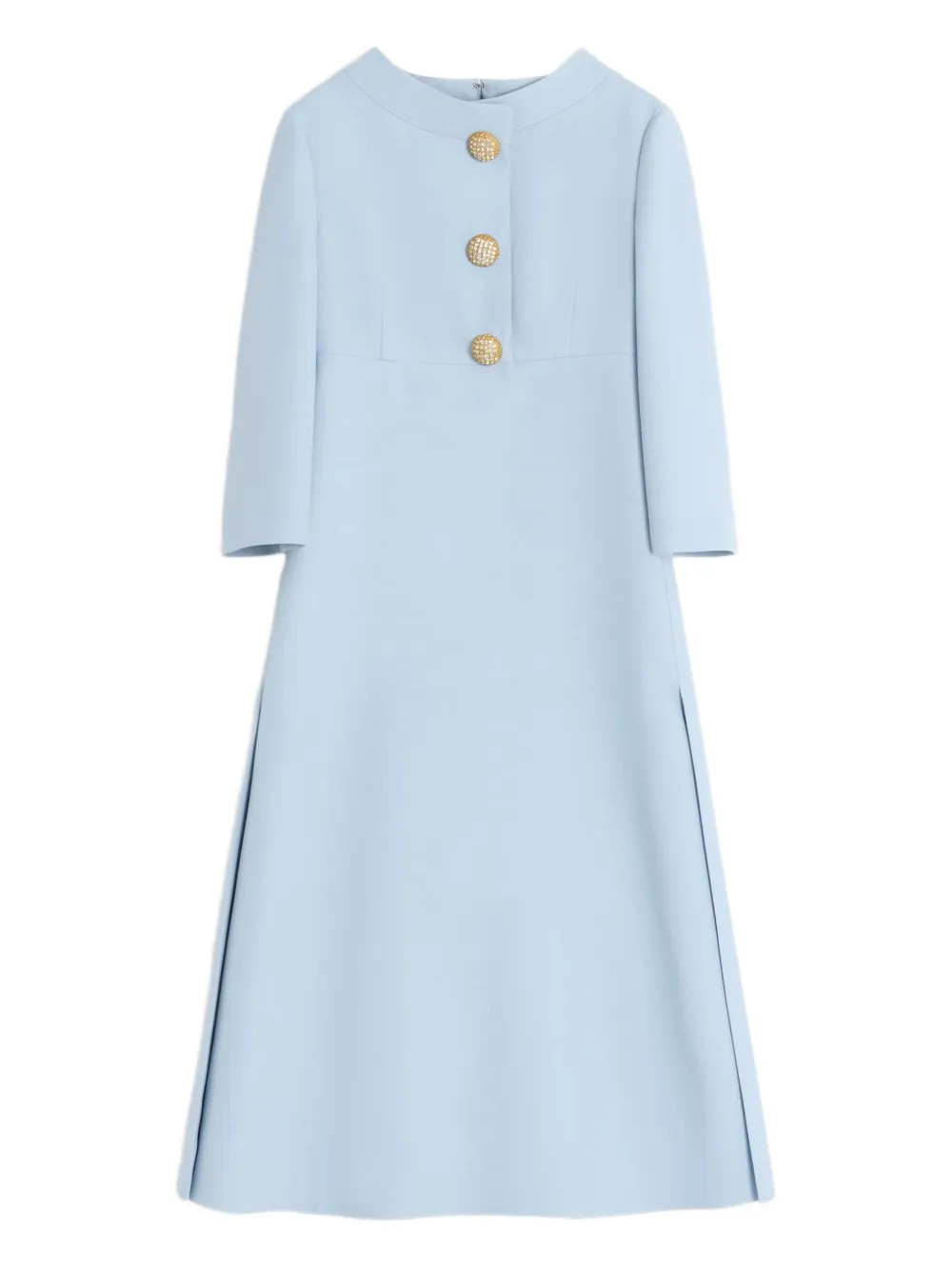 Valentino Garavani Abito Midi Crepe Couture | Blu | FARFETCH IT | Farfetch Global
