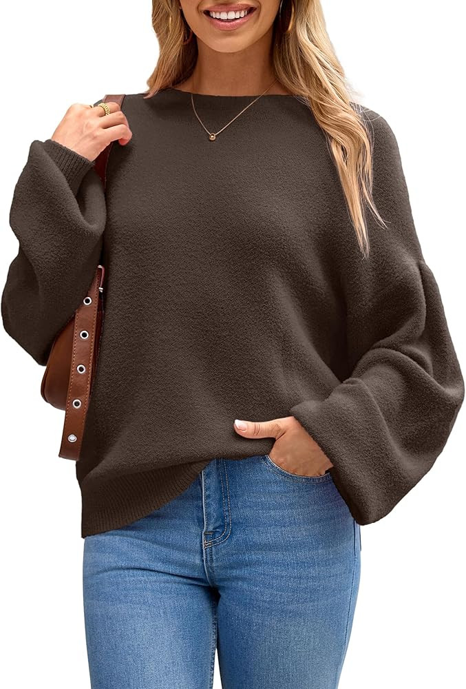 Arach&Cloz Women Wool Bend Soft Warm Fuzzy Loose Fit Fall Sweater 2025 | Amazon (US)