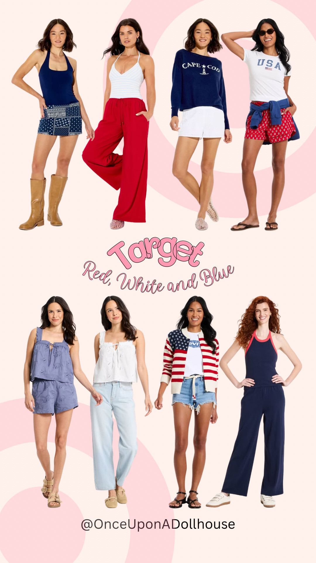 Target Red, White and Blue! 4th of July outfit ideas.

#LTKsummer #LTKstyletip #LTKfestival