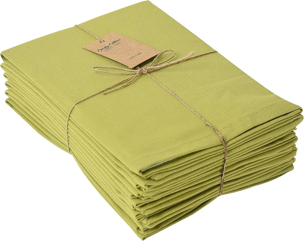 Moss Green Cloth Dinner Napkins Cotton 18x18 in Washable Napkins Cloth| Absorbent Reusable St.Pat... | Amazon (US)