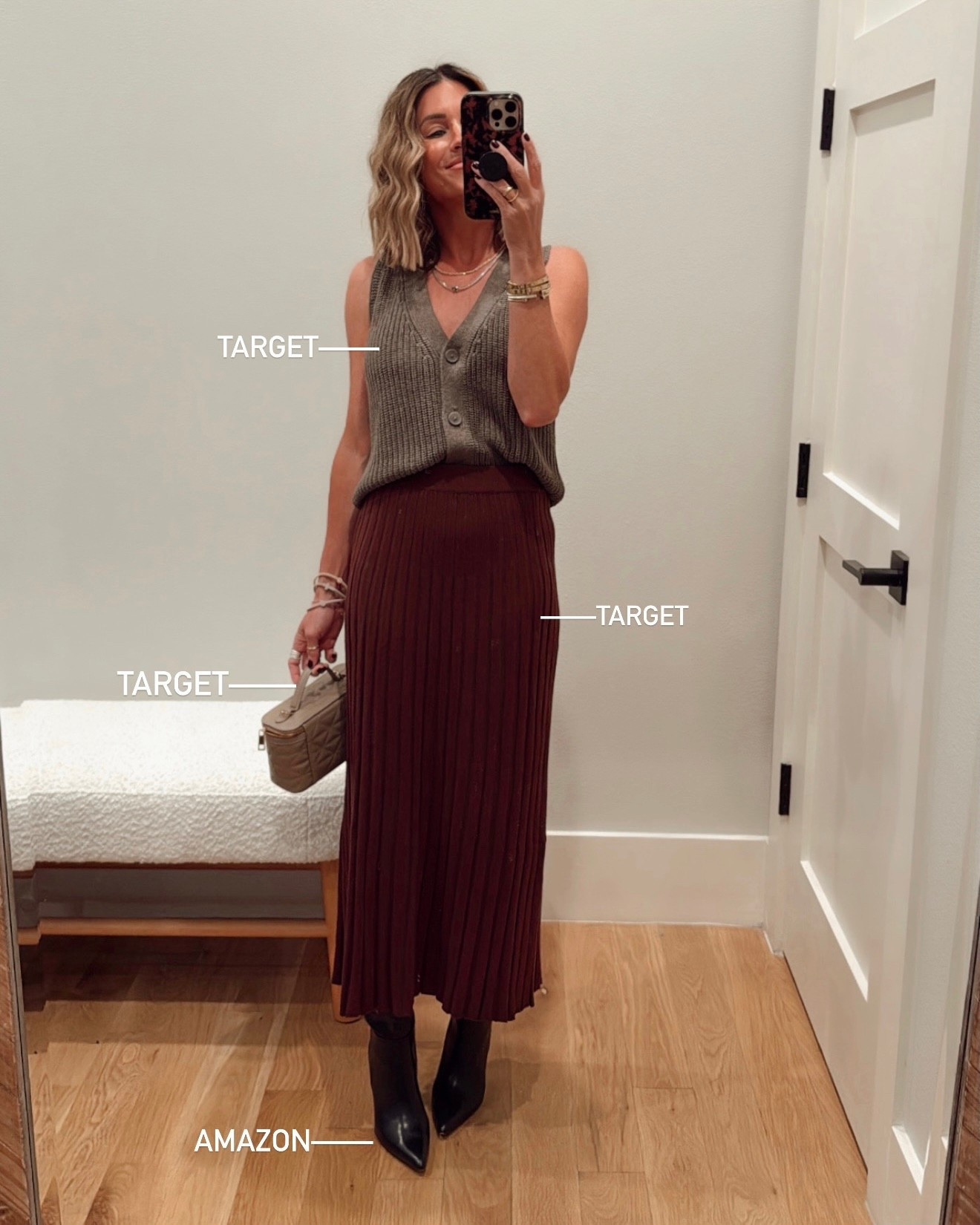 These Target skirt is sooo pretty and so comfy! Has wonderful reviews! 
small in Target too, xs in Target skirt. So great for the office, date night, or church! 

#LTKStyleTip #LTKSeasonal #LTKFindsUnder50