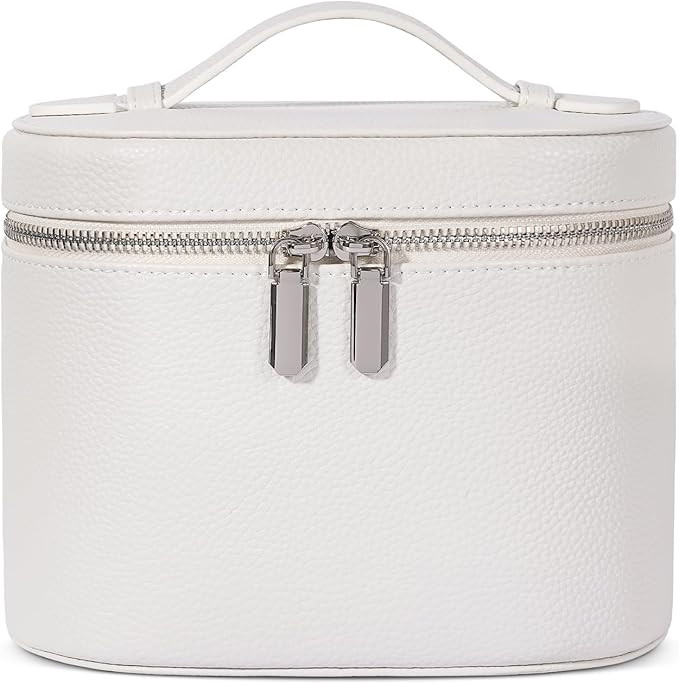 Makeup Bag, Travel Make up Case with Compartments and Handle, Portable Cosmetic Organizer Bags,To... | Amazon (US)