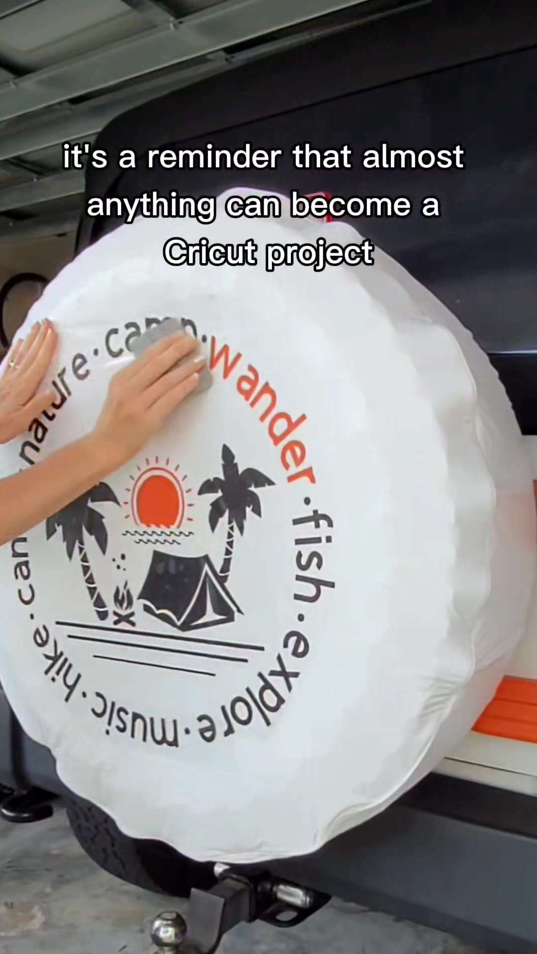 I used a camping SVG to customize this tire cover, but the same design could be used on shirts, mugs, signs, decals, and more.

One SVG can create multiple product opportunities.

#cricut #svgfiles #campinglife #jeeplife #cricutprojects 

 #LTKTravel