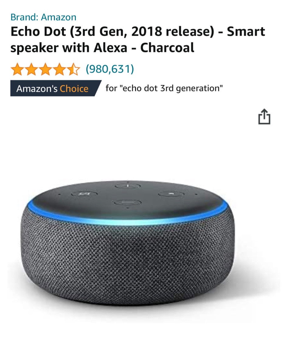 Alexa Echo Dot only $14.99 😳🤯 #alexa #salealert #dealoftheday #giftguide #amazon #LTKunder20

#LTKGiftGuide #LTKsalealert #LTKhome