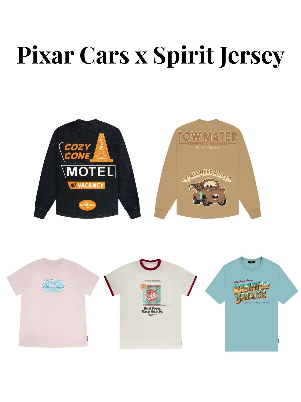 New Pixar Cars Spirit Jersey collection

#LTKTravel