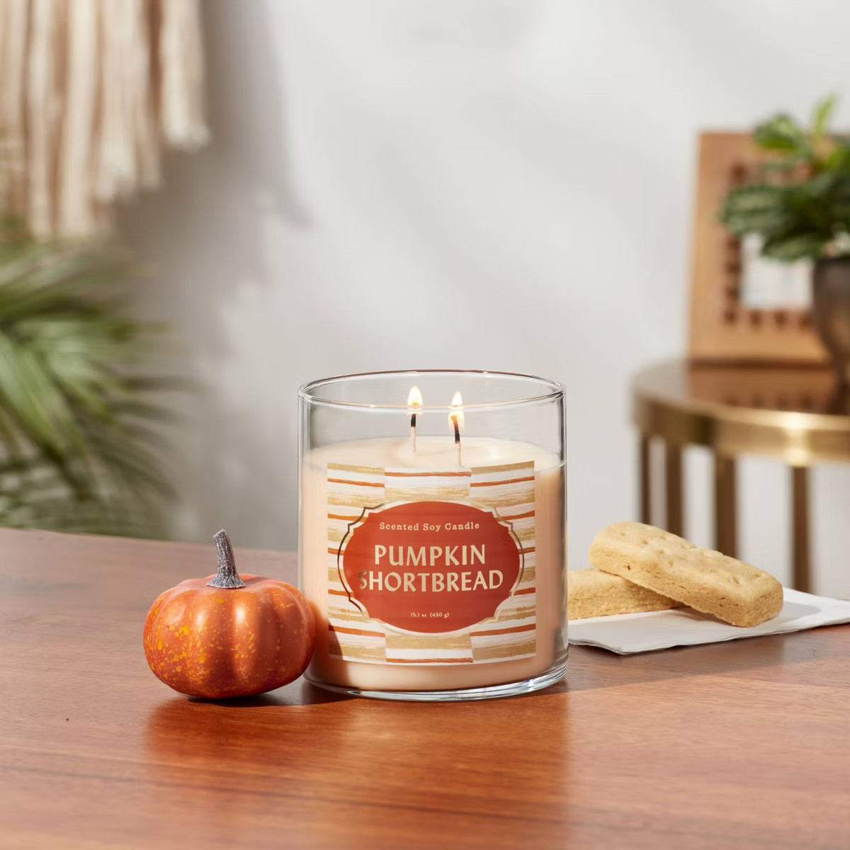 Lidded Glass Jar Pumpkin Shortbread Candle - Opalhouse™ | Target