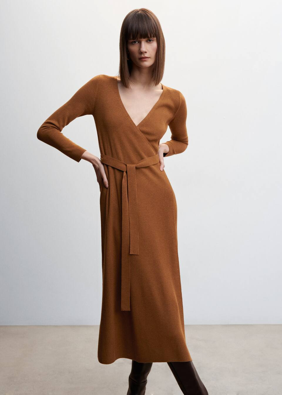 Bow knitted dress -  Women | Mango USA | MANGO (US)
