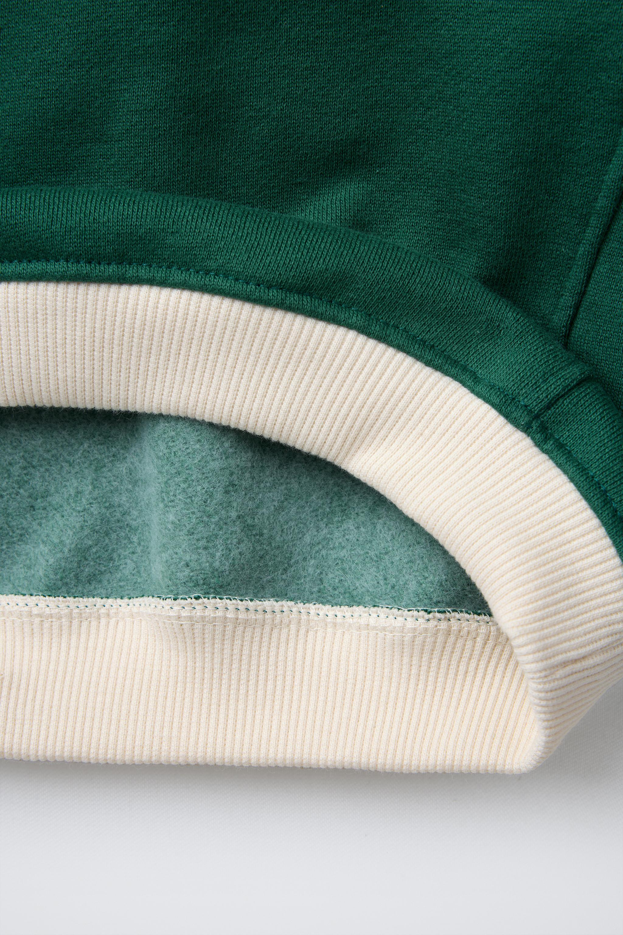 EMBROIDERED TEXT ZIPPERED SWEATSHIRT | Zara US