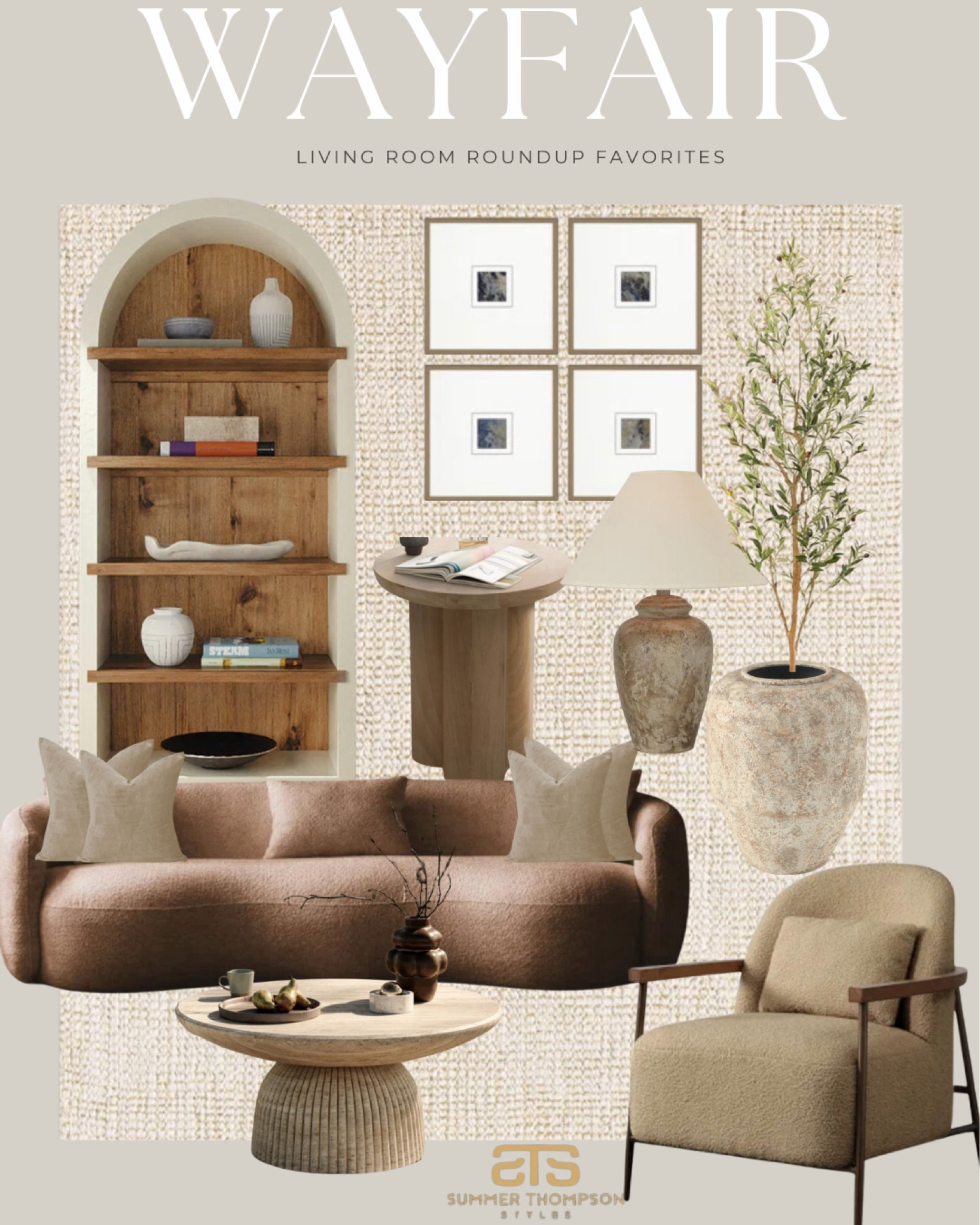 Wayfair Living Room Roundup! 🤎
Bringing cozy, neutral vibes into the living room with my top picks from Wayfair! From the textured furniture to the warm earthy tones, these pieces create the perfect blend of comfort and style. Tap to shop and elevate your space! 

#WayfairFinds #LivingRoomInspo #CozyInteriors #NeutralDecor #LTKhome #LTKFinds #HomeDecorInspo #InteriorStyling #LivingRoomGoals #ModernDecor #HomeStyle #FurnitureDesign #EarthyTones

#LTKHome #LTKU #LTKStyleTip