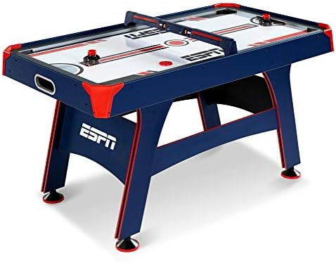 ESPN 5 Ft. Air Hockey Table with Overhead Electronic Scorer and Pucks & Pushers Set Family Indoor Ga | Amazon (US)