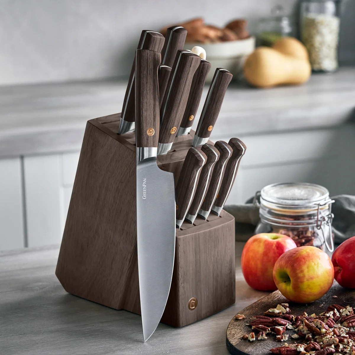 Bobby Flay by GreenPan Stainless Steel 13-Piece Knife Block Set | GreenPan