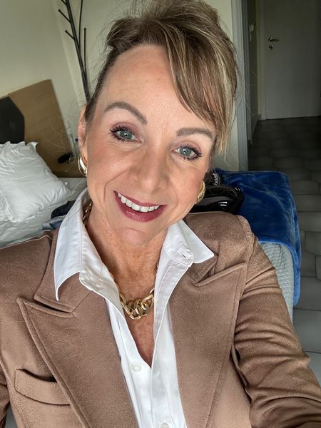 Perfect for travel, no wrinkles! My blazer is by Clara Sunwoo and my no iron shirt from Chicos is a forever favorite! 

#LTKsalealert #LTKover40 #LTKCyberWeek