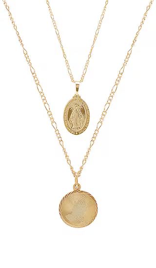 EIGHT by GJENMI JEWELRY x REVOLVE Prayer Miracle Necklace Set in Gold | Revolve Clothing (Global)