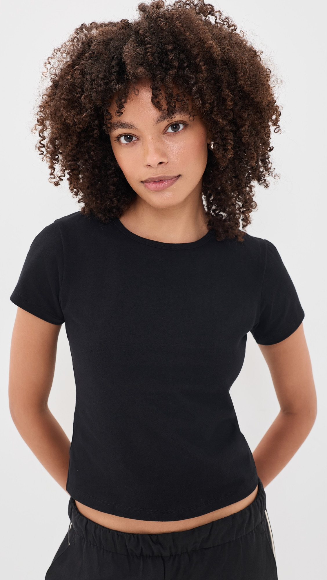 Year of Ours Cotton Essential Tee Black L | Shopbop