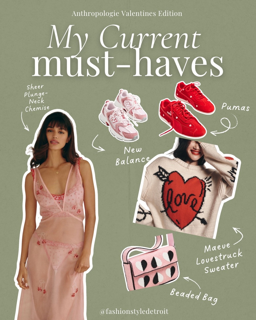 #Anthropologie has some of the cutest pieces to get you in the mood for Valentines Day ♥️♥️♥️ these are some good pieces to treat yo self with 

#LTKootd