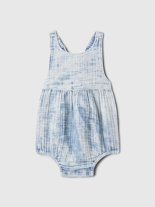 Baby Crinkle Gauze Shorty One-Piece | Gap (US)