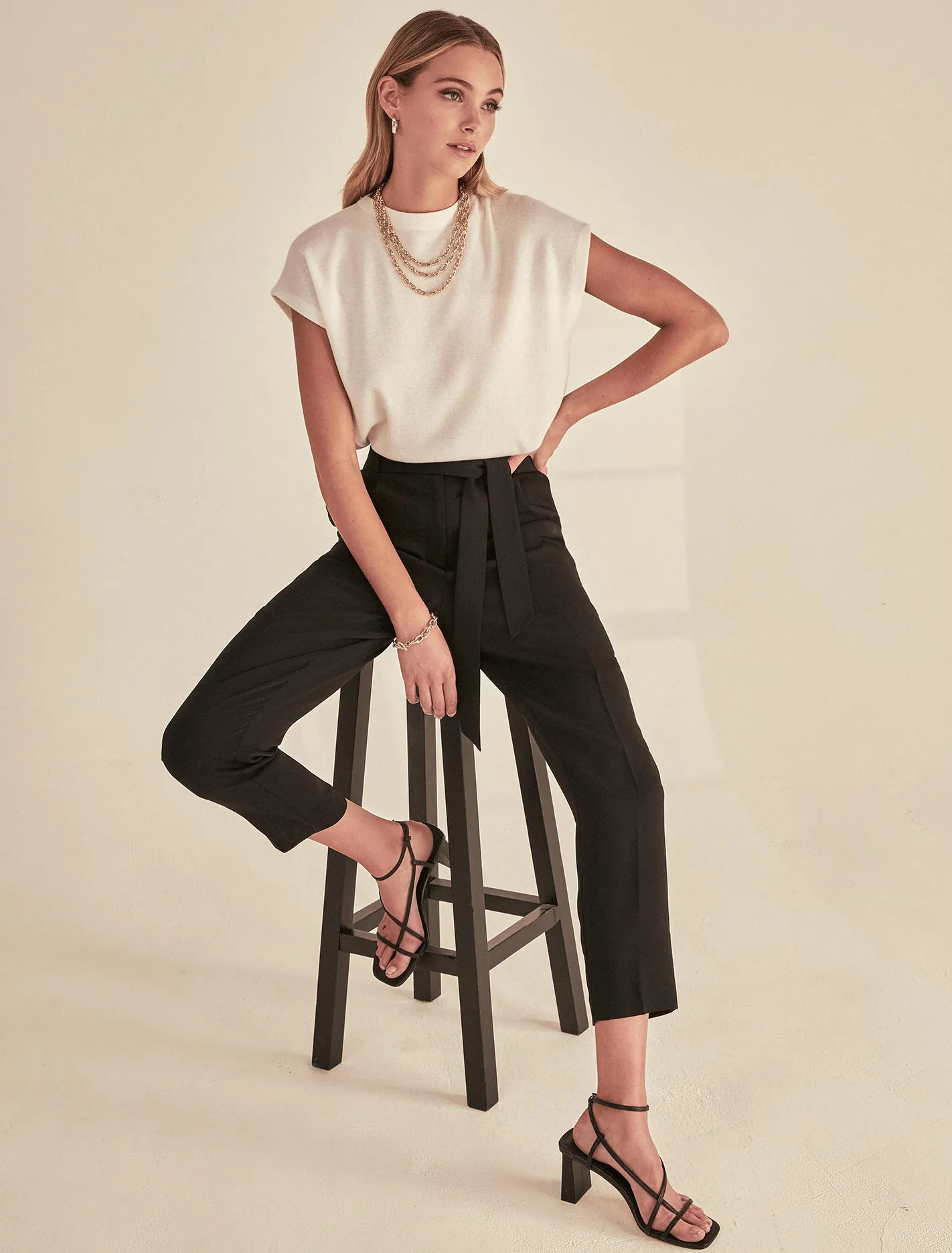 Sadie Tie-Waist Slim Pants | Ever New (CA)