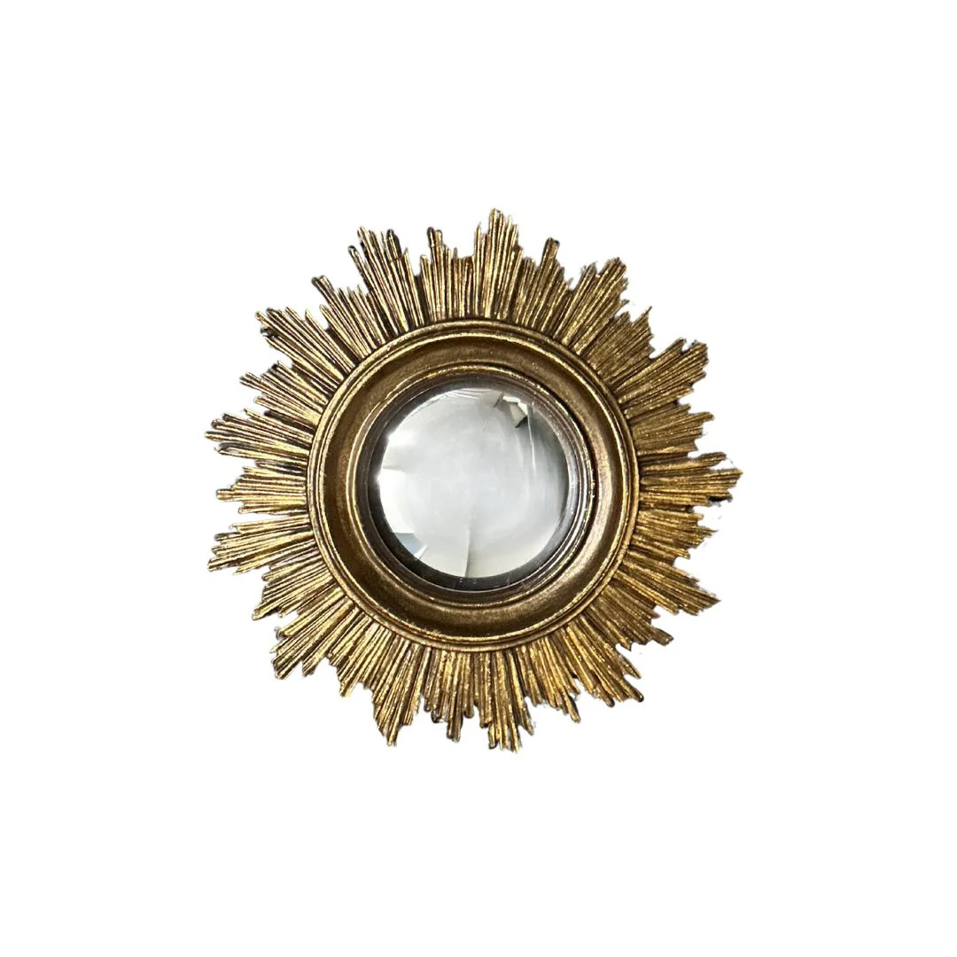 Convex Gold Leaf Sunburst Mirror | Paloma & Co.