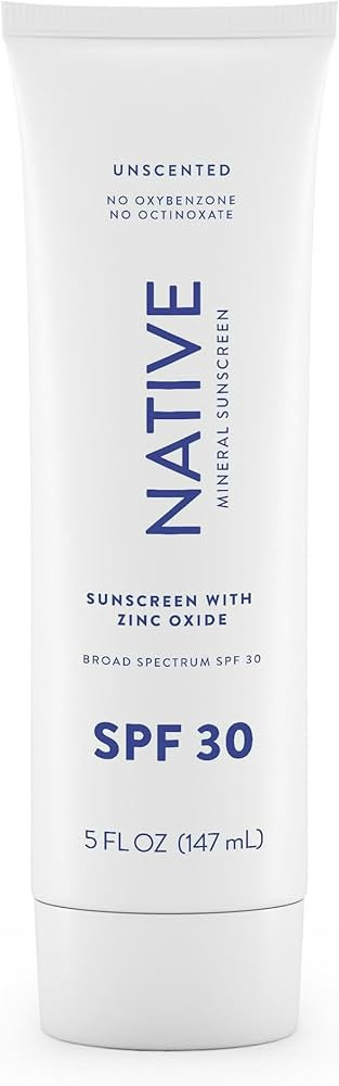 Native Sunscreen SPF 30, Zinc Oxide Dermatologist Tested Suitable for Sensitive Skin & Hawaii Com... | Amazon (US)