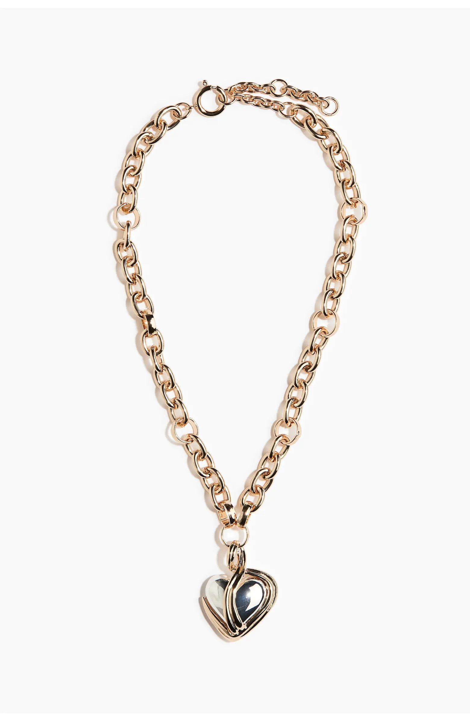 H&M Two-tone Pendant Necklace | Nordstrom | Nordstrom
