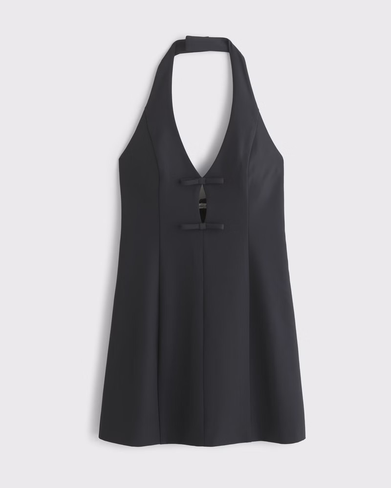 Abercrombie & Fitch Women's Halter Bow-Front Skort in Black - Size XXS PETITE | Abercrombie & Fitch (US)