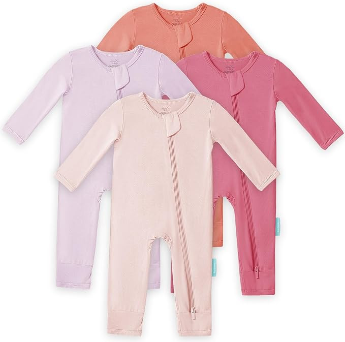 PurComfy Baby Long Sleeve Romper Jumpsuit, Premium Soft Rayon One Piece Pajamas Boy Girl 2-Way Zi... | Amazon (US)