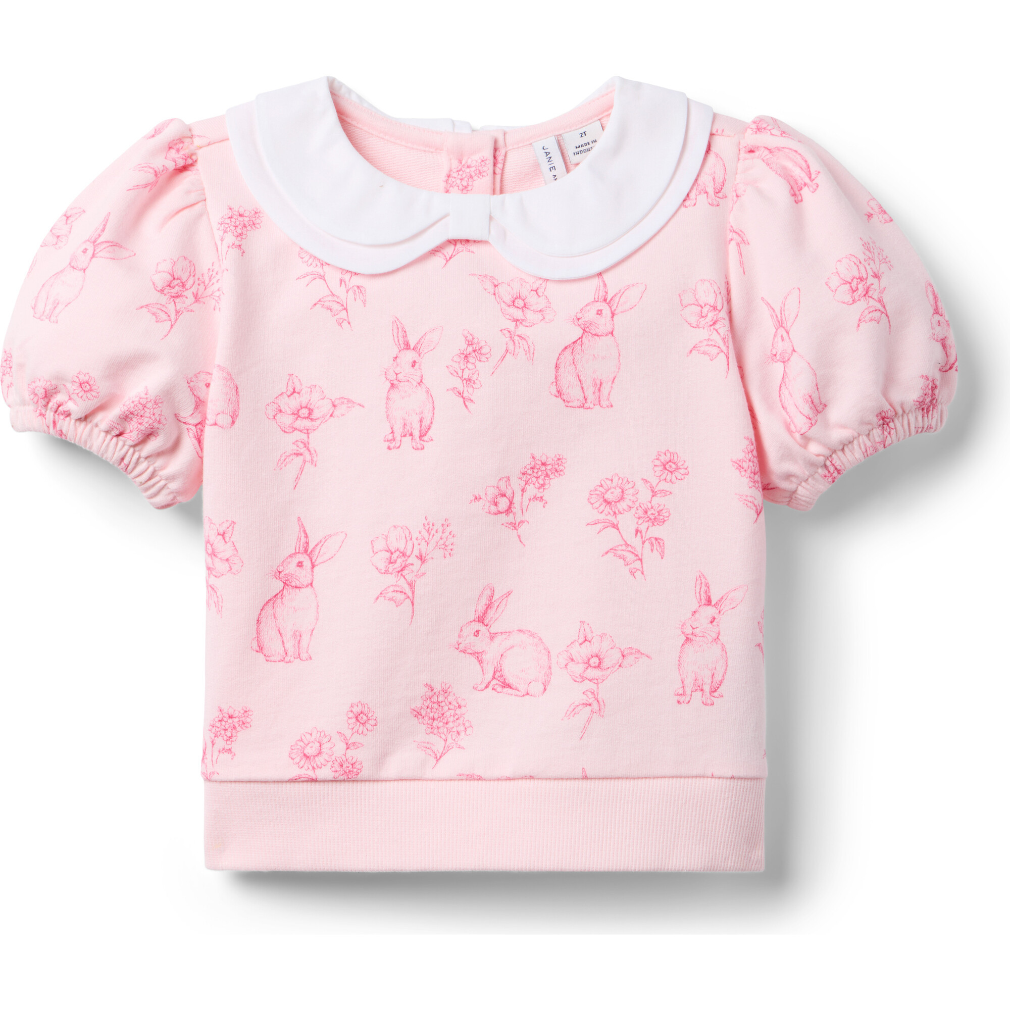 Bunny Floral Puff Sleeve Sweatshirt | Maisonette