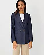 The Petite Long Double Breasted Blazer | Ann Taylor (US)