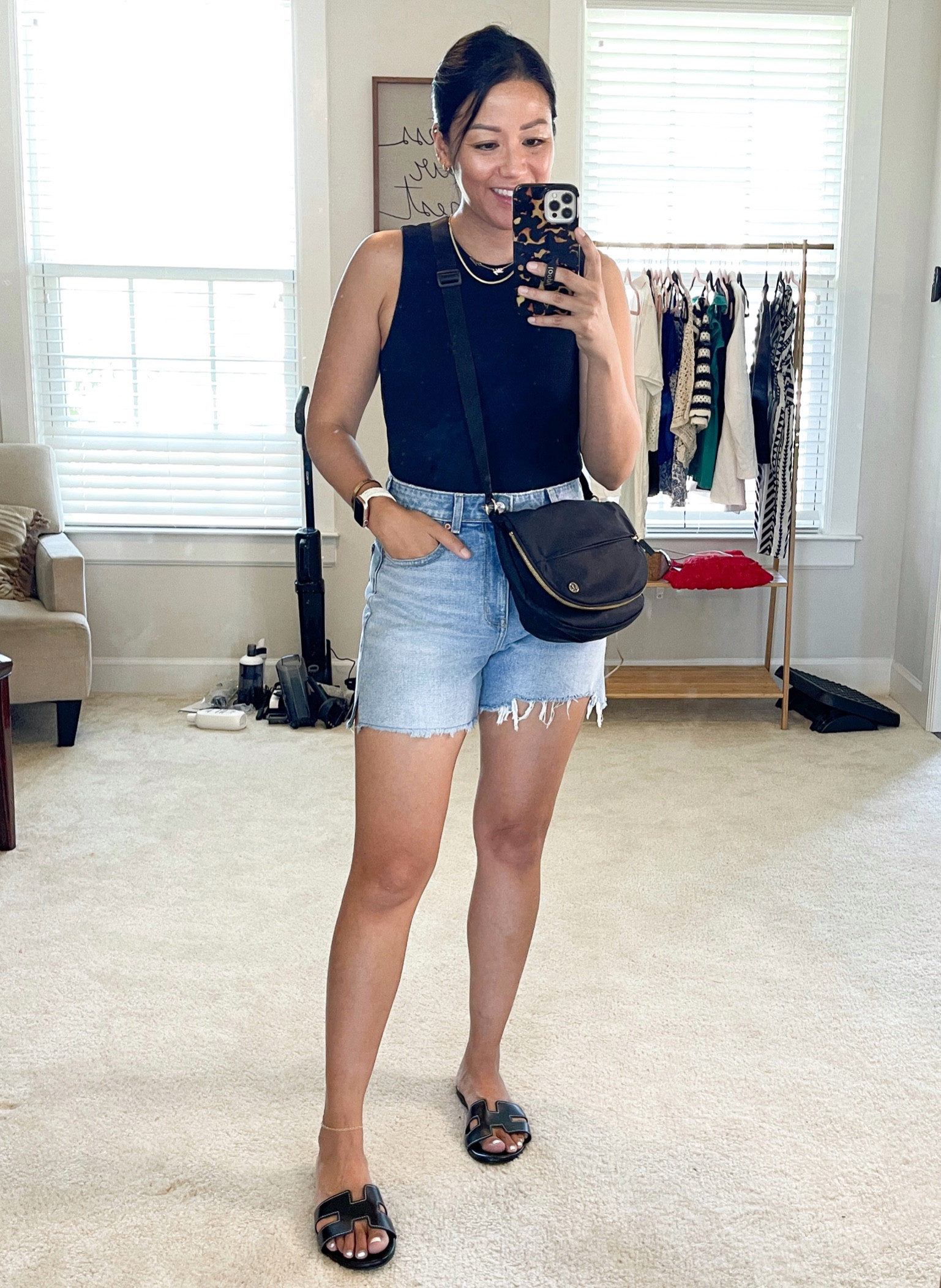 Size small bodysuit
Size 4 shorts 
Sized up 1/2 in sandals 

#LTKFind #LTKunder50 #LTKsalealert