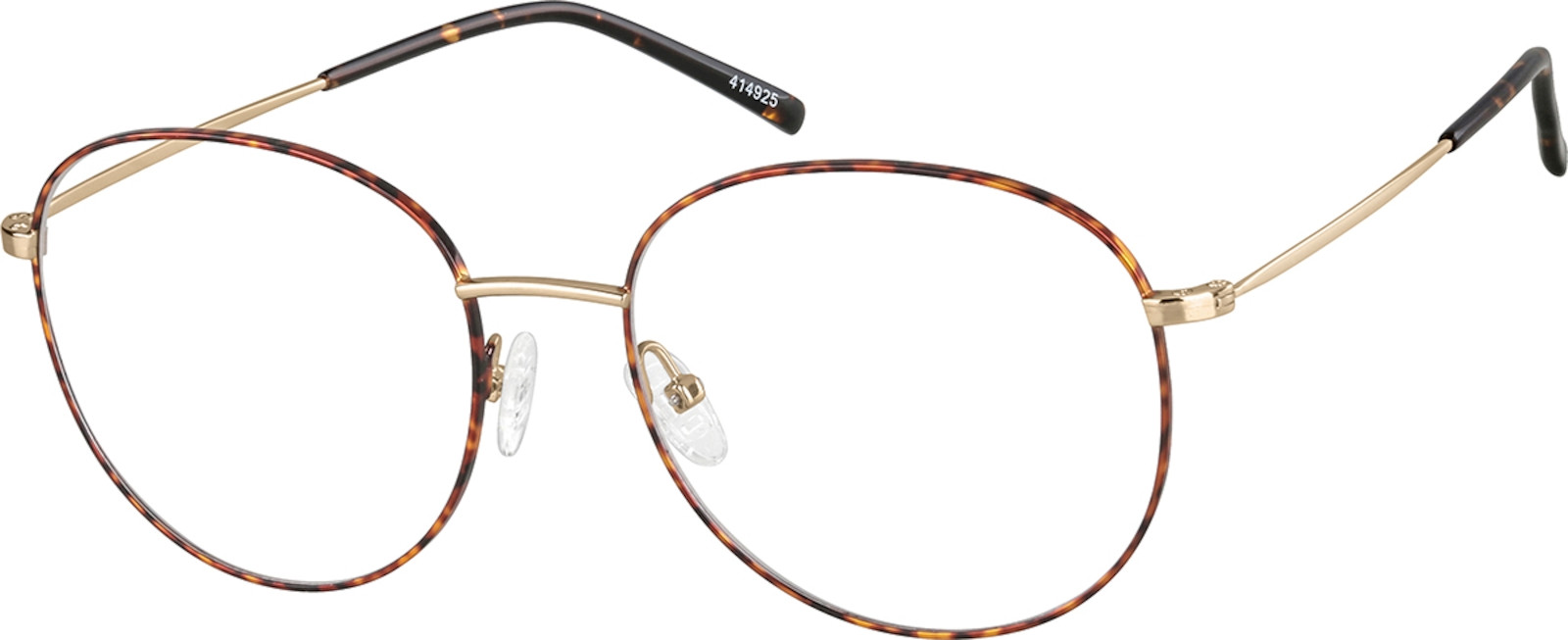 Zenni Women's Round Prescription Glasses Tortoiseshell Metal Full Rim Frame | Zenni Optical (US & CA)