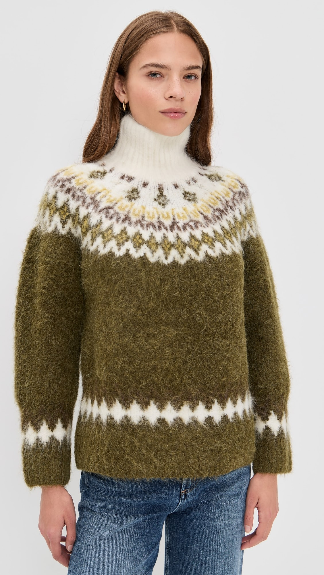 Beth Oversized Alapca Fair Isle Turtleneck | Shopbop