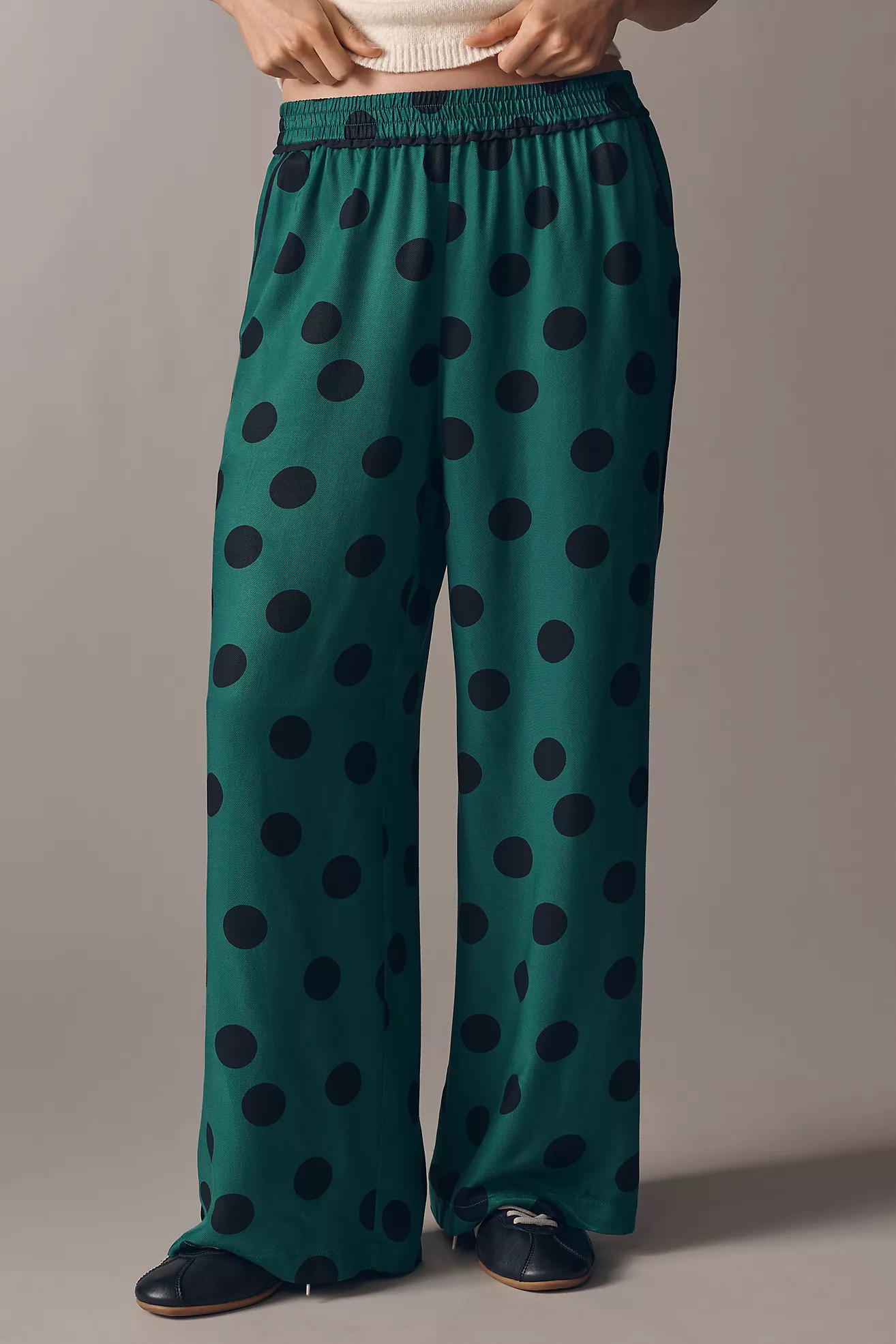 The Brooklin Printed Wide-Leg Pull-On Pants by Maeve | Anthropologie (US)
