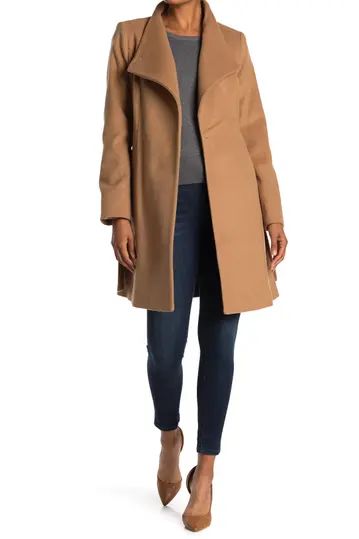 Missy Asymmetrical Belted Wool Blend Coat | Nordstrom Rack