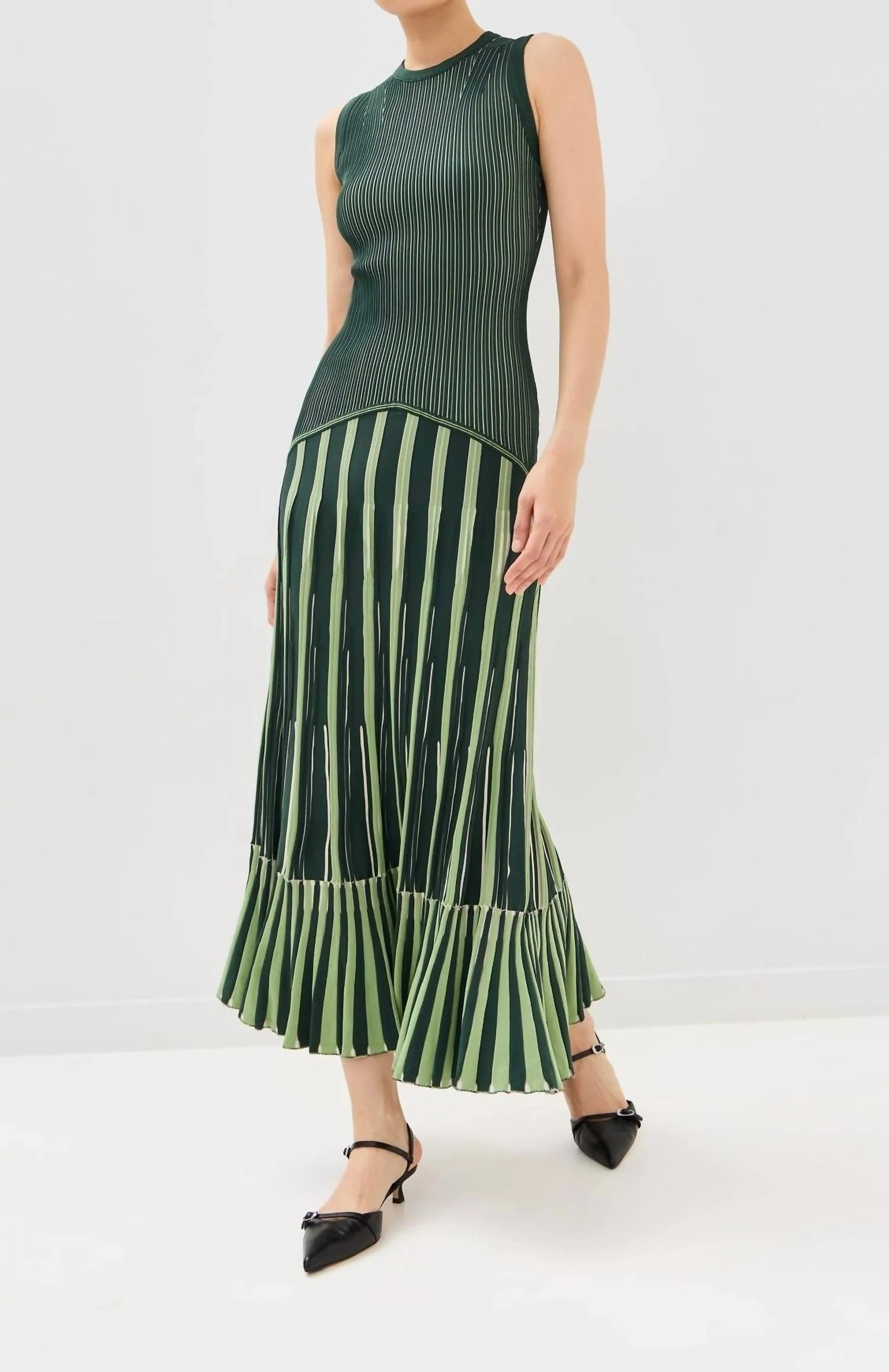 Zhane Maxi Dress In Green | Shop Simon