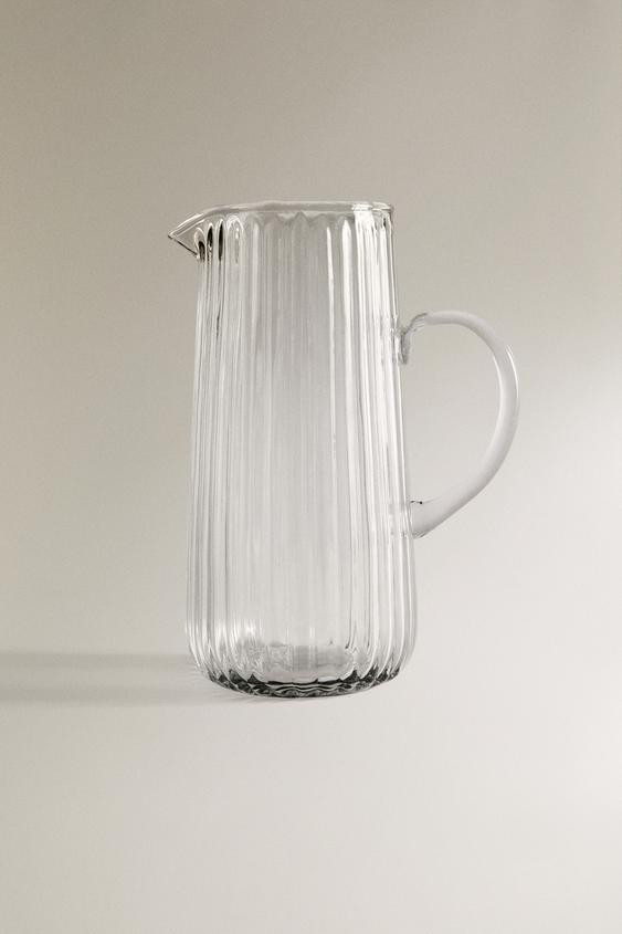 RAISED DESIGN GLASS PITCHER | Zara US