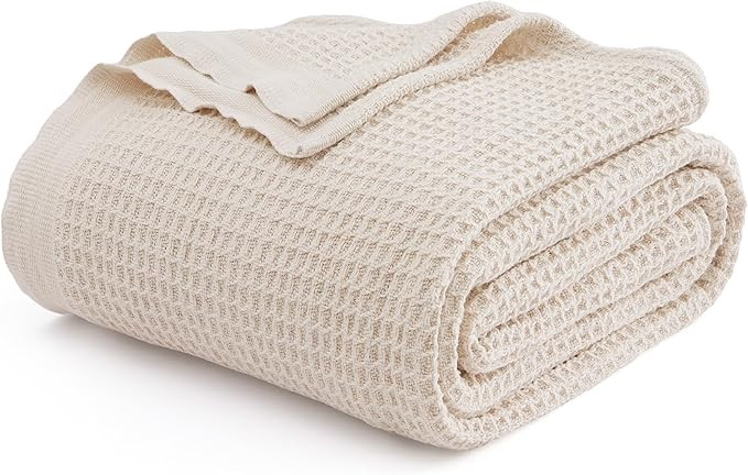 Bedsure Gentlesoft 100% Cotton Blanket King Size for Bed - Breathable and Soft for Spring Summer,... | Amazon (US)