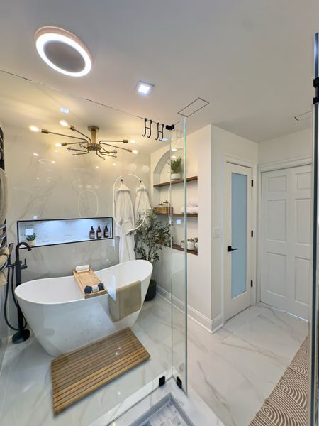 Modern luxe bathroom transformation! 🛀 #interiordesign

#LTKSeasonal #LTKsalealert #LTKhome