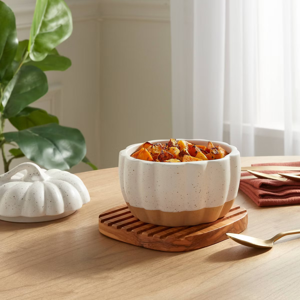 Small Pumpkin Serving Bowl Ivory - Threshold™ | Target