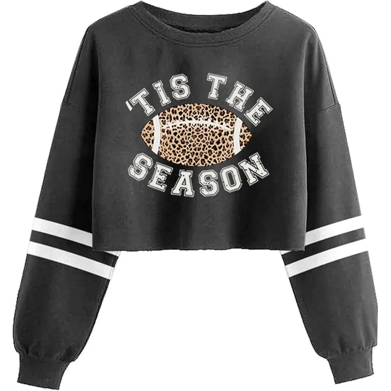 Football Shirts for Women: Game Day Long Sleeve T Shirts Team Fans Gameday Sweatshirt Crop Tops | Walmart (US)