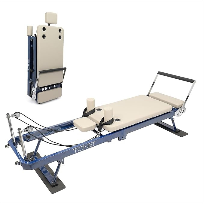 Amazon.com : Tone Fitness Foldable Pilates Reformer – Portable Pilates Machine with Adjustable ... | Amazon (US)