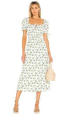 FAITHFULL THE BRAND Flora Midi Dress in Bendita Floral Print from Revolve.com | Revolve Clothing (Global)