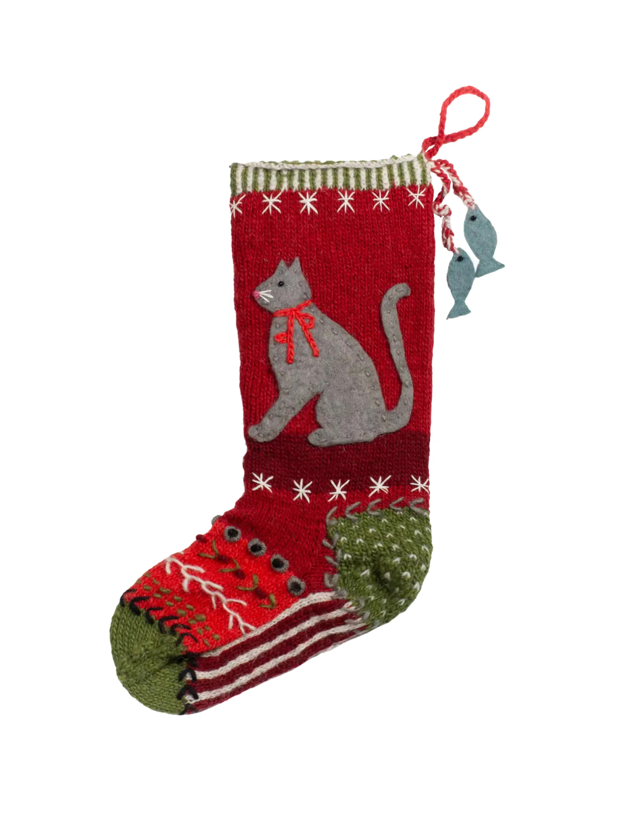 Kitten Wool Knit Christmas Stocking | Weston Table
