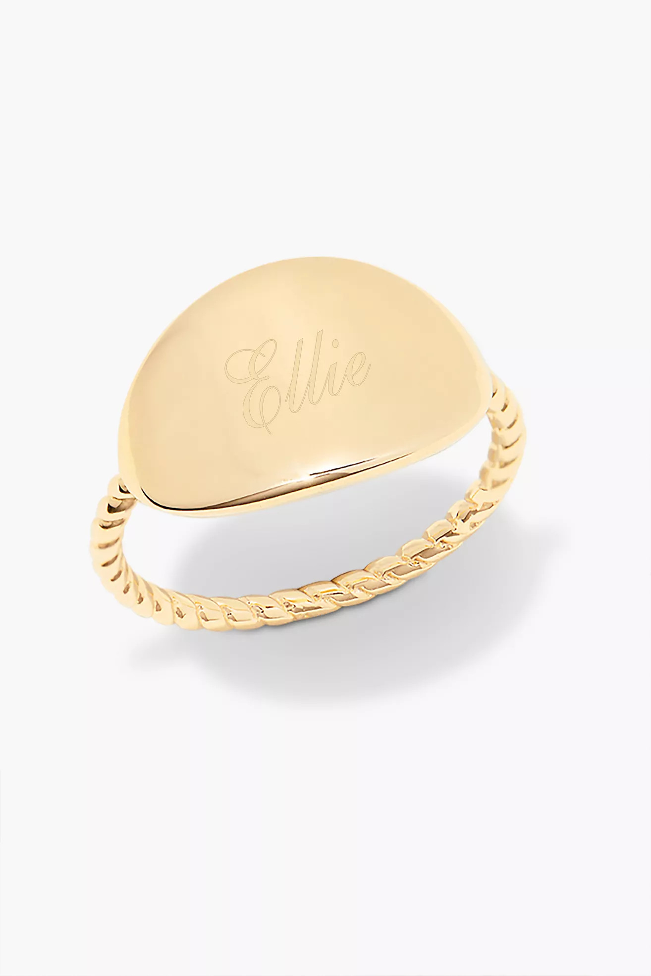 Brook & York Custom Name Braided Signet Ring | Anthropologie (US)