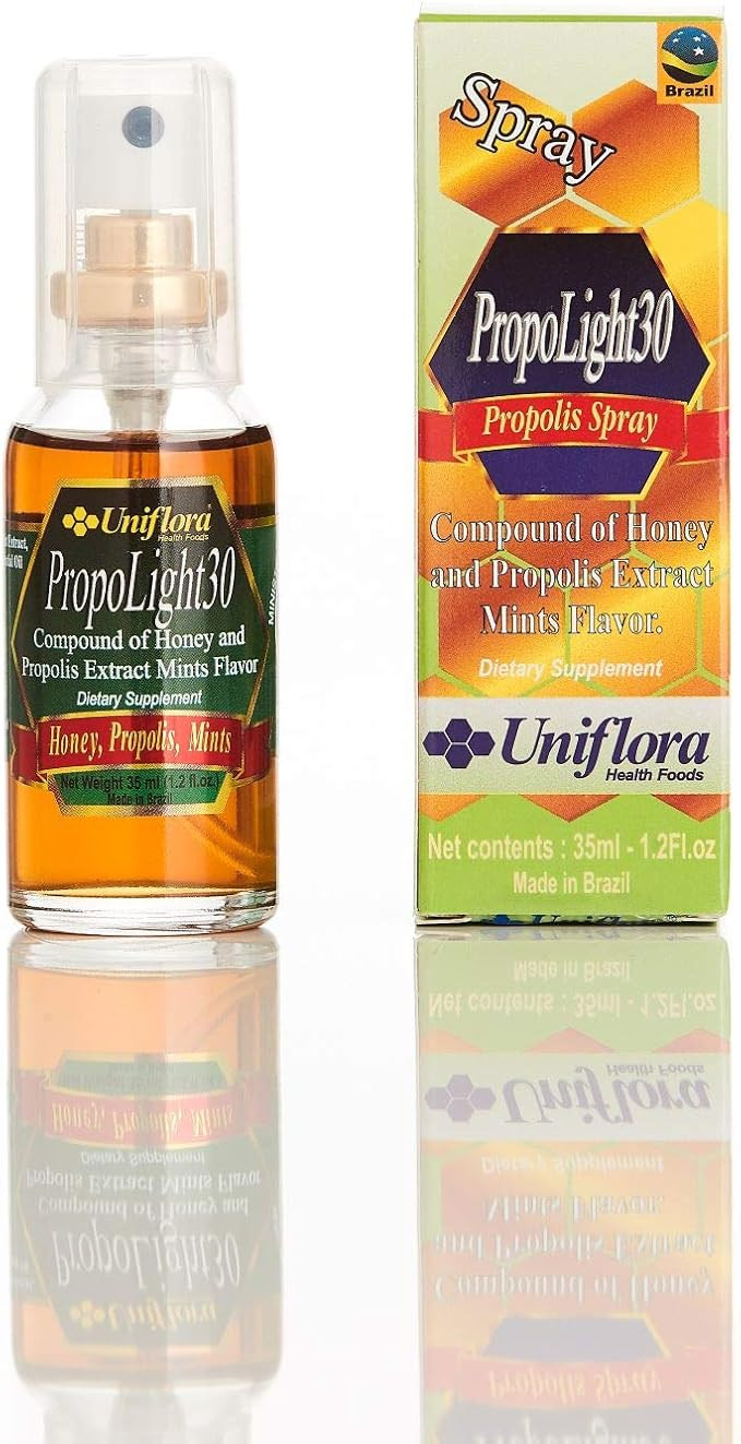 Uniflora Propolight30 Throat Spray – Brazilian Bee Propolis with Mint & Honey, 35ml (6 Bottles) | Amazon (US)