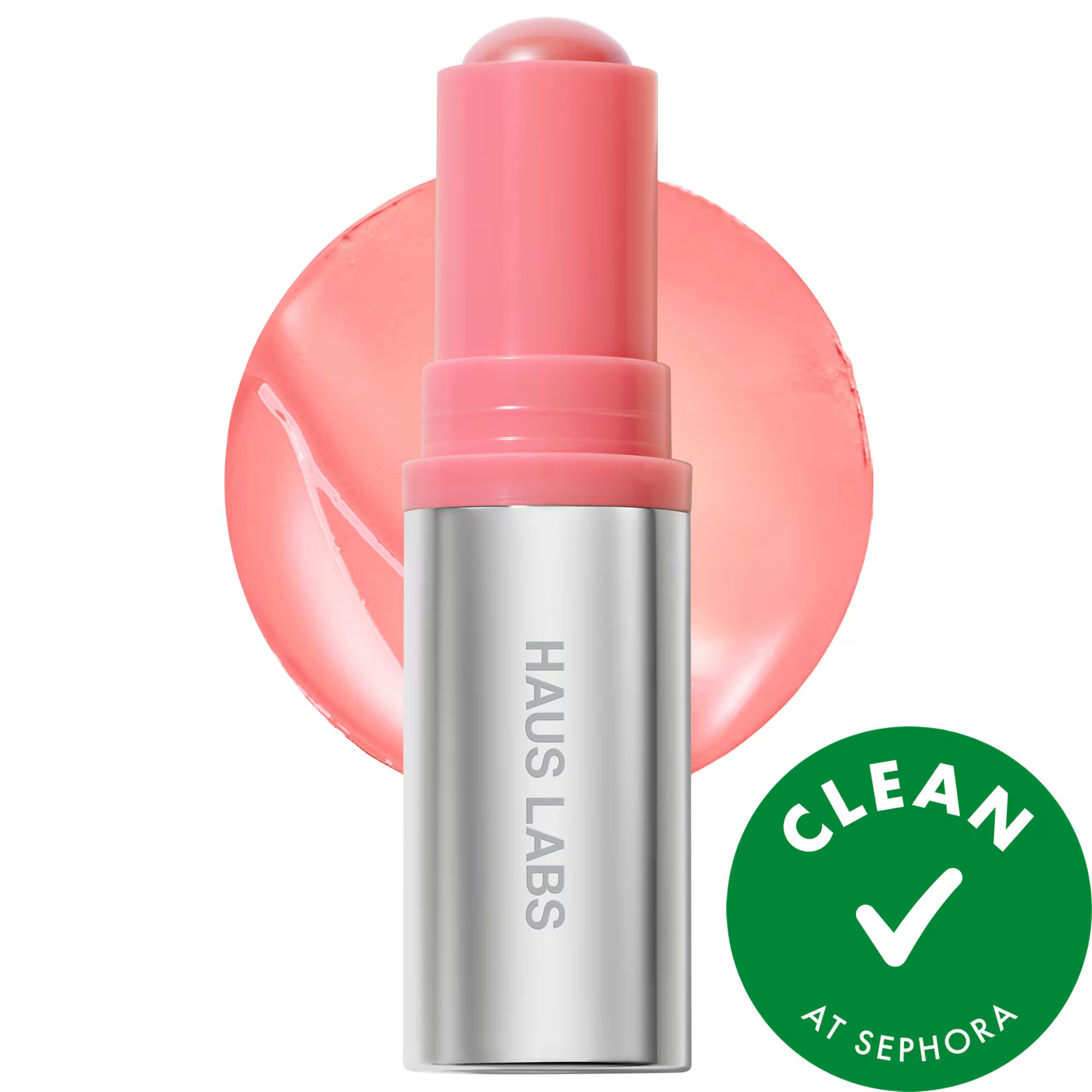 HAUS LABS BY LADY GAGA Color Fuse Longwear Hydrating Glassy Lip + Cheek Blush Balm Stick Glassy Pomelo 0.18 oz / 5 g | Sephora (US)