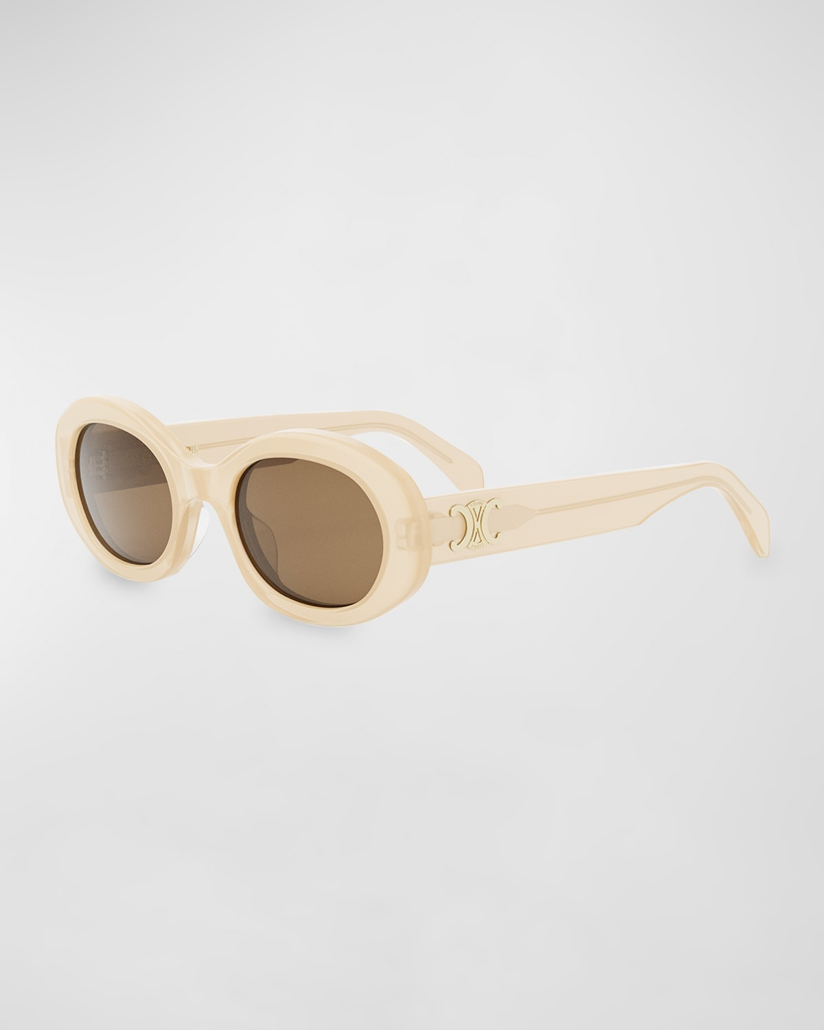 Men's Triomphe Acetate Oval Sunglasses | Neiman Marcus