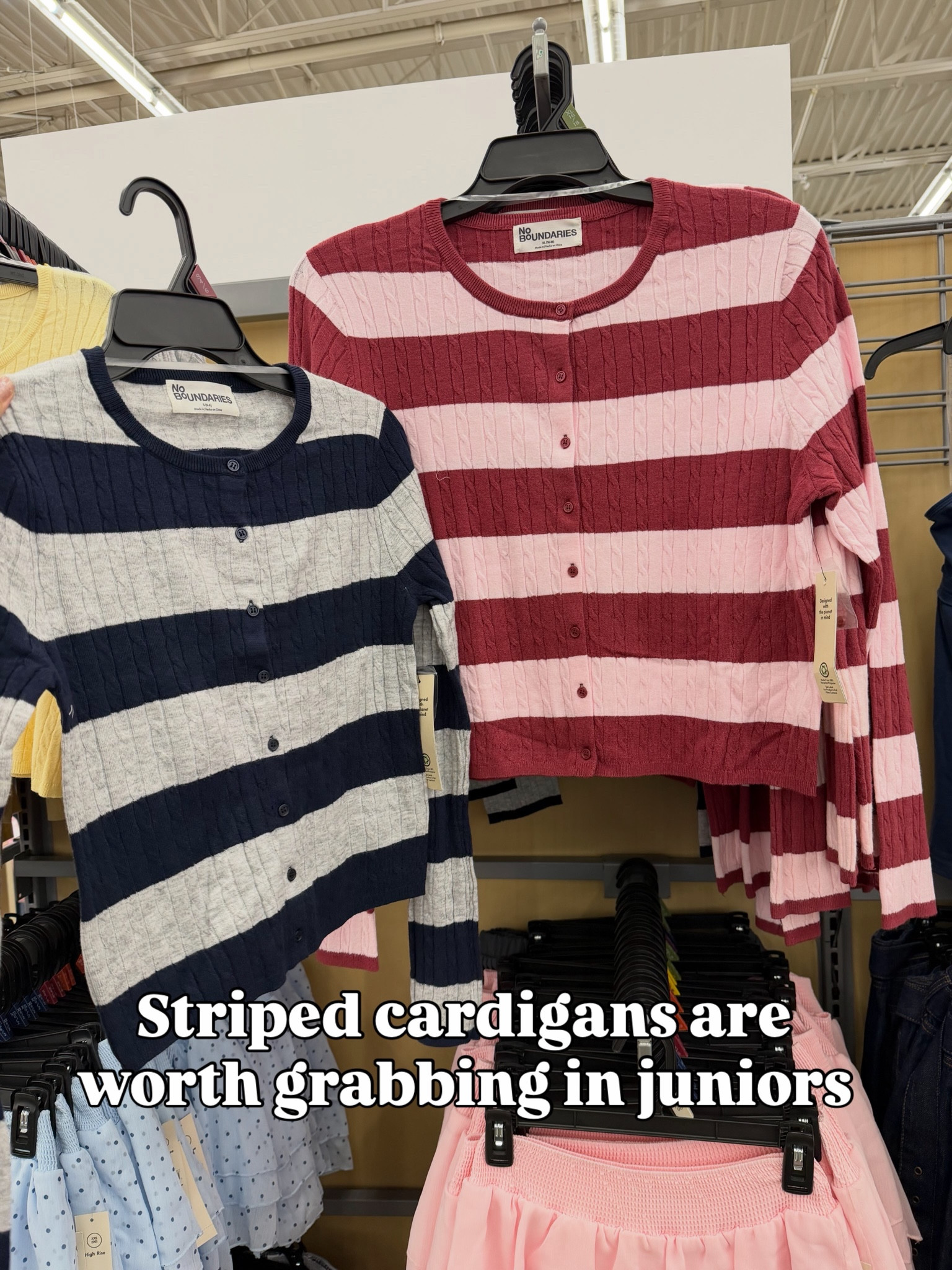 Striped fitted cardigans at Walmart #walmartfashion