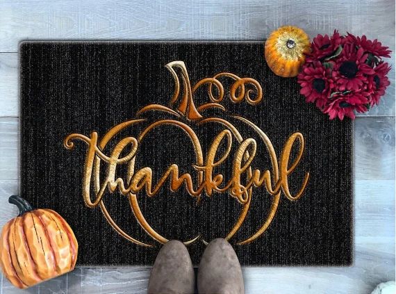 Read the full title
    Thankful Pumpkin Doormat, Thankful Doormat, Pumpkin Welcome Mat, Thanksgi... | Etsy (US)