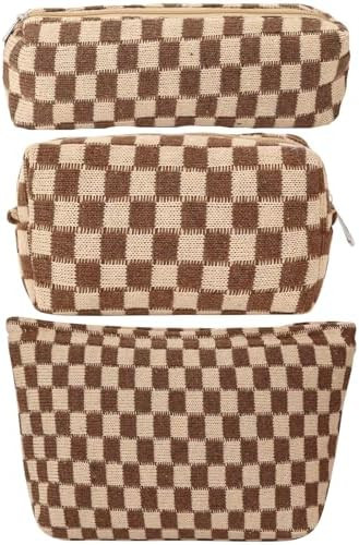 LYDZTION Makeup Bag Cosmetic Bag for Women,1Pcs Large Capacity Makeup Bags and 1Pcs Pencil Case M... | Amazon (US)