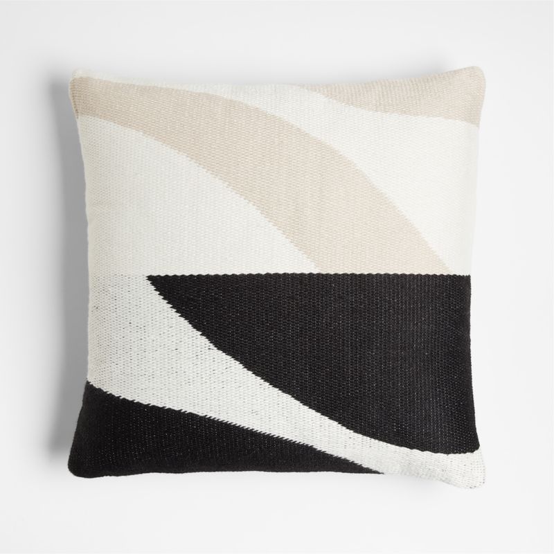 Monterey 20"x20" Black Outdoor Throw Pillow by Lucia Eames + Reviews | Crate & Barrel | Crate & Barrel